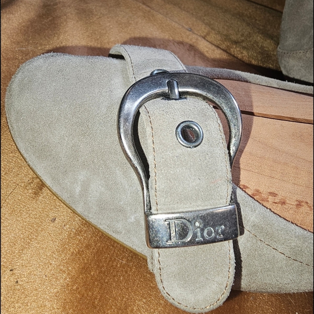 Dior Suede Buckle Ballet Flats : Couture Saddle Key Wealth 41 Womens - Picture 3 of 13